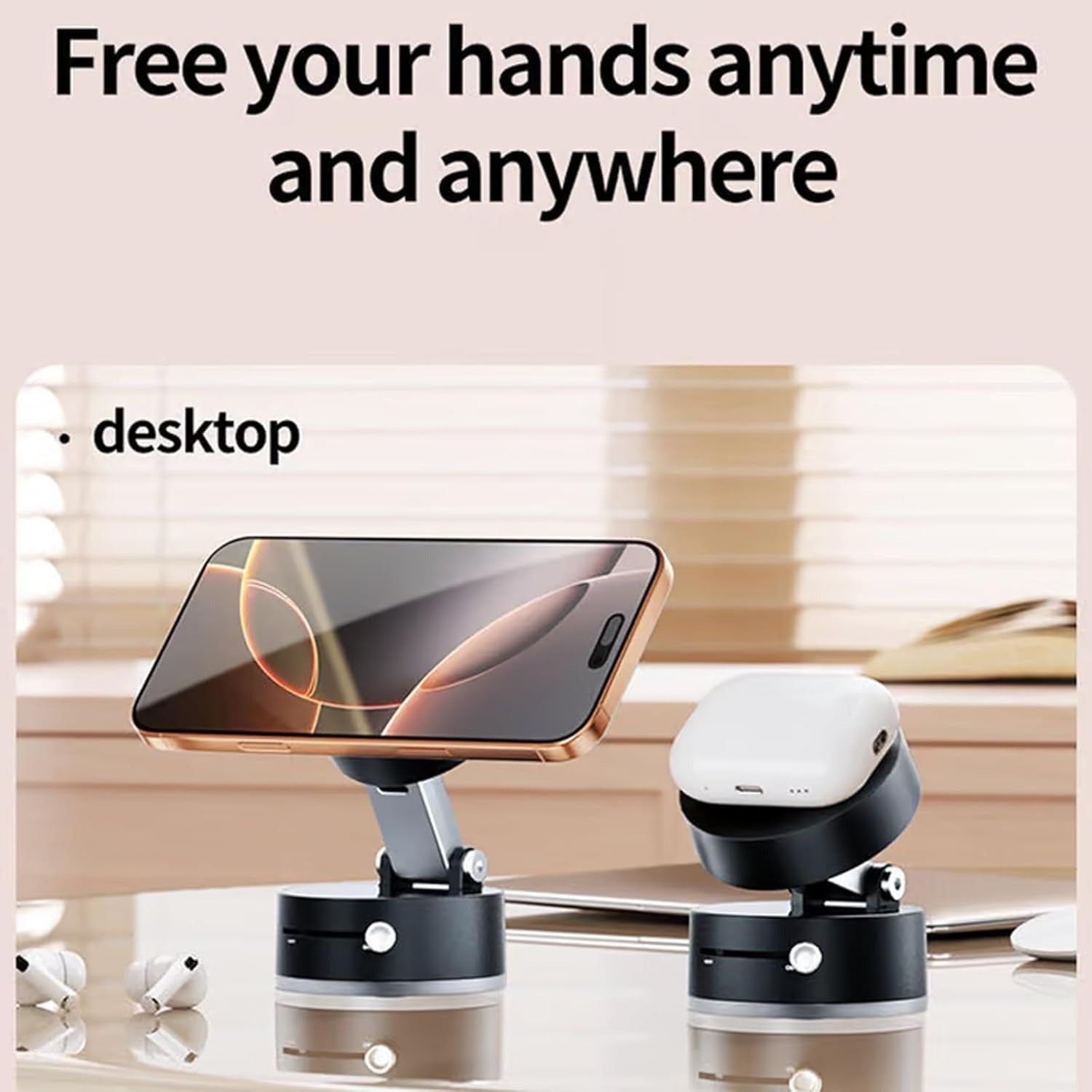 Foldable Vacuum Magnetic Car Phone Holder SKU: WB-UA1630